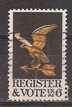 USA, Register and Vote, 1968., Ophalen of Verzenden, Gestempeld, Noord-Amerika