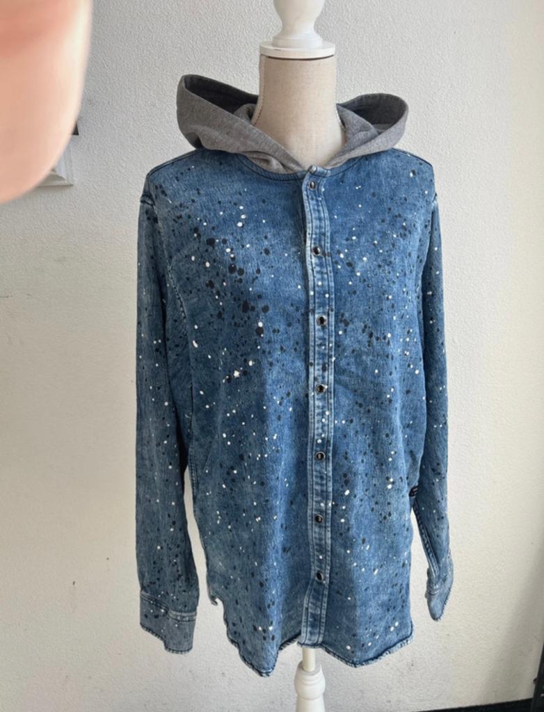 Look a like spijkerjack, Ophalen of Verzenden, Gedragen, Maat 42/44 (L), Blauw