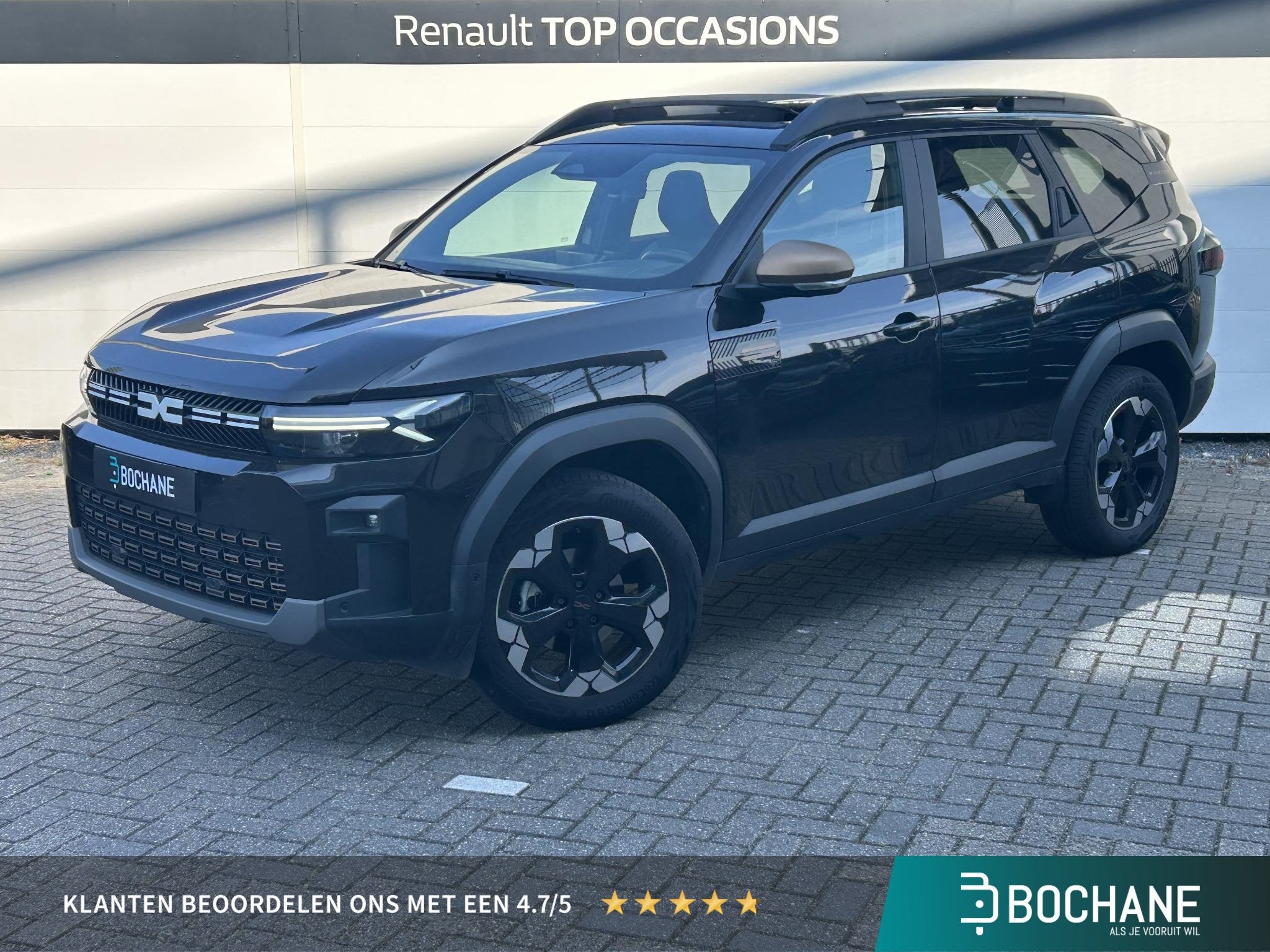 Dacia Bigster 1.8 Hybrid 155 Extreme | Panoramadak | Camera, Auto's, Dacia, Gebruikt, Met garantie (alle), Zwart, Bedrijf