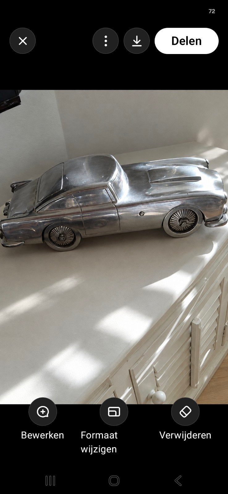 riviera maison  auto alminium aston Martin model, Ophalen of Verzenden, Groter dan 1:32, Auto, Overige merken