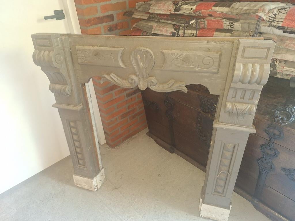 Mooie oude houten schouw, Ophalen, Gebruikt, Vrijstaande haard, Houthaard