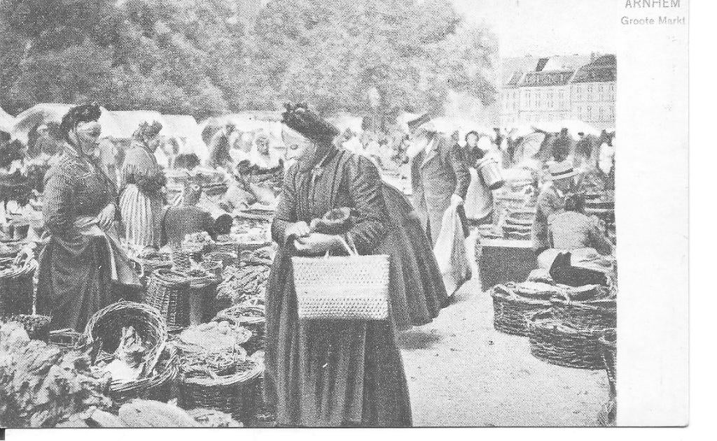 Arnhem Groote Markt., Verzamelen, Ansichtkaarten | Nederland, Ophalen of Verzenden, 1960 tot 1980, Ongelopen, Gelderland