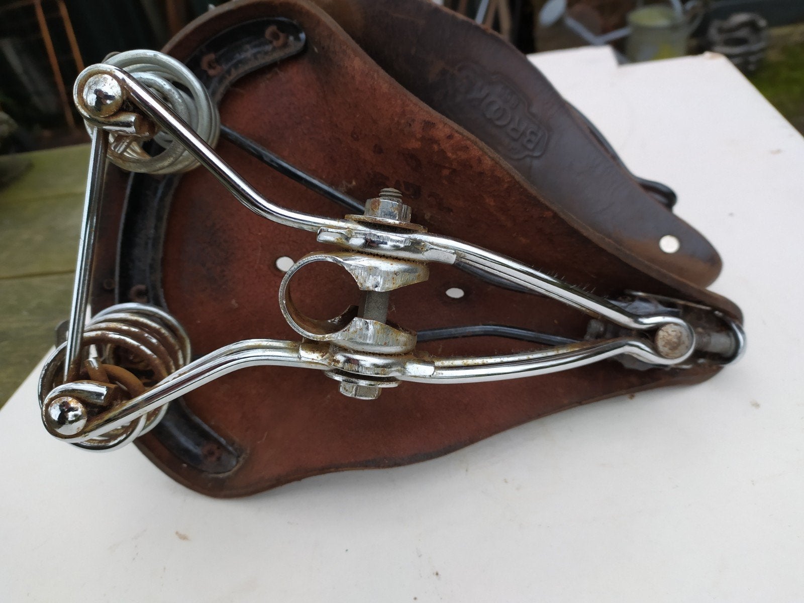prachtig origineel lederen Brooks zadel, mooi voor oldtimer., Fietsen en Brommers, Ophalen, Zadel