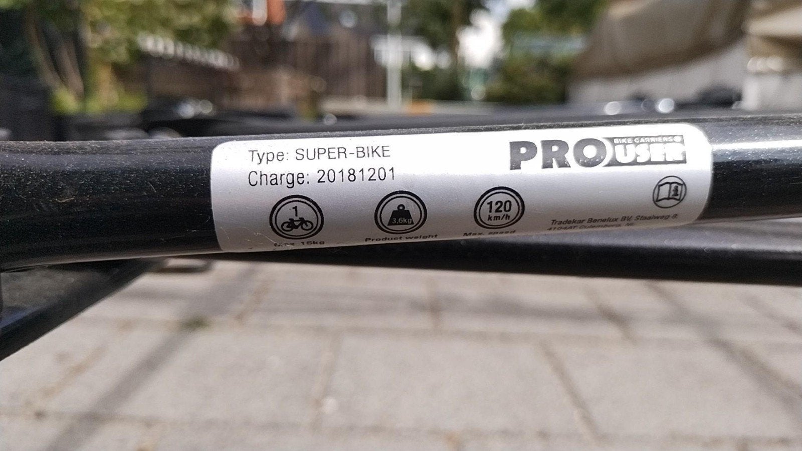 PRO USER SUPER-BIKE fietsendrager voor 2 fietsen, Ophalen