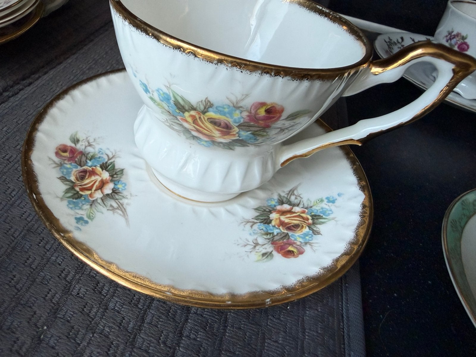 Royal Priory Dale King theekop en schotel, Made in England, Ophalen of Verzenden