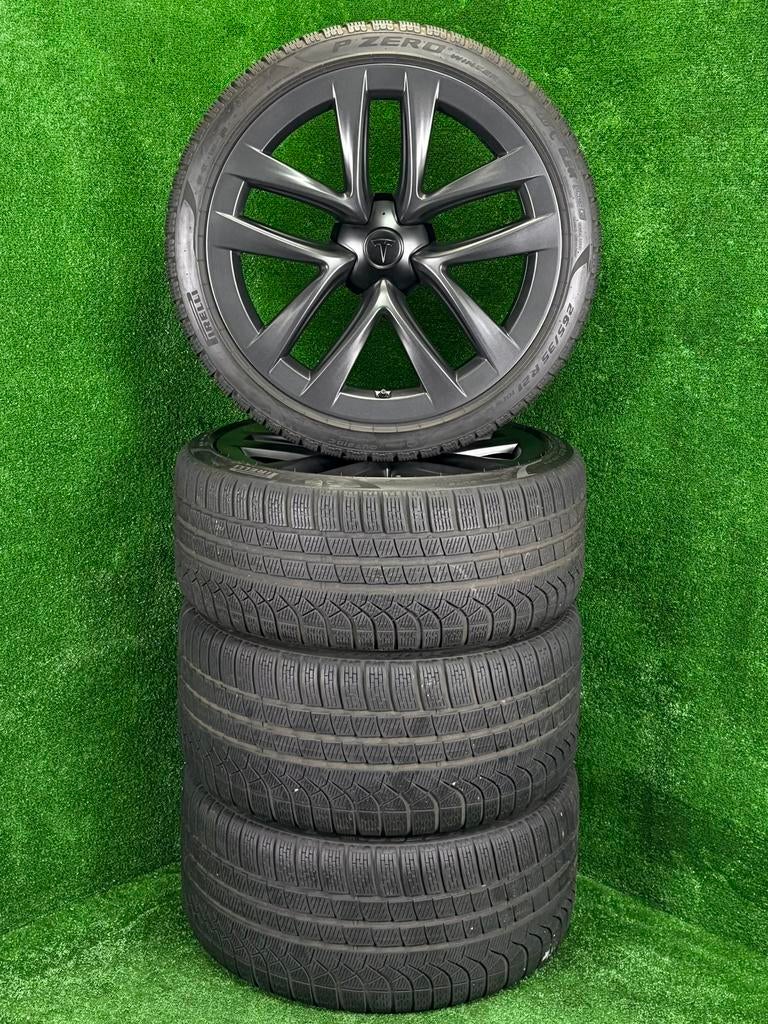 Originele 21 inch Tesla Model S Plaid velgen winterbanden, Banden en Velgen, Tesla, Personenwagen, Gebruikt