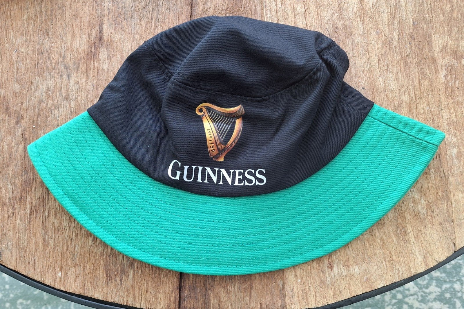 Guinness Bucket Hat - Zwart/Groen, Guinness, Hoed, Gedragen, One size fits all