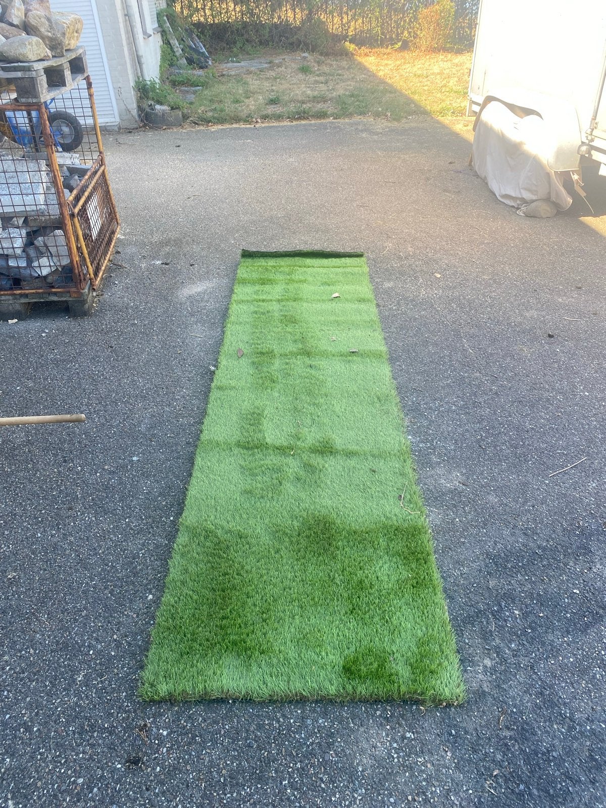 Strook kunstgras 80x296cm - Ideaal voor balkon/tuin, Ophalen, Gebruikt, Minder dan 10 m², Kunstgras