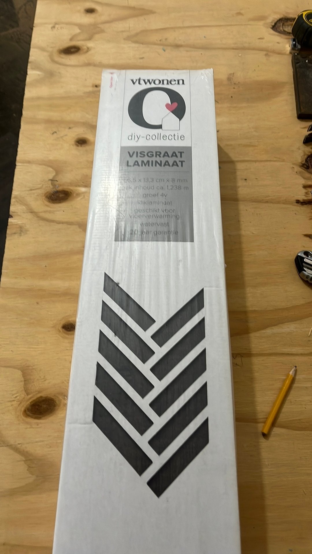 Visgraat laminaat vtwonen 3 pakken gratis, Doe-het-zelf en Verbouw, 50 tot 150 cm, Ophalen of Verzenden, Zo goed als nieuw, 10 m² of meer