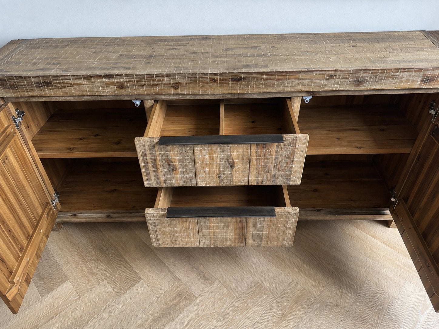 Robuust houten dressoir en salontafel set, Ophalen