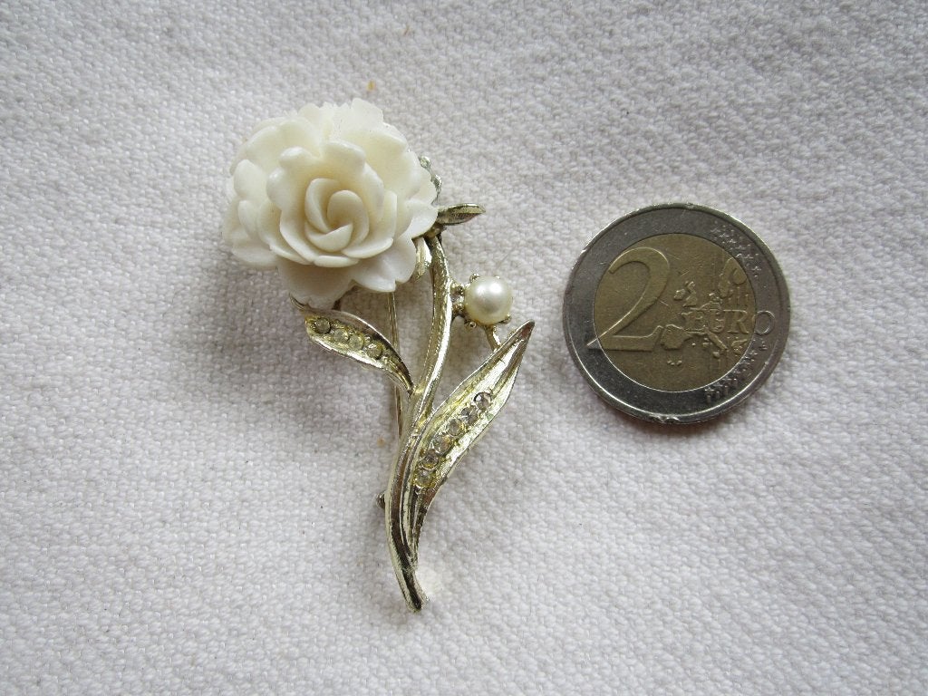 21.   Schitterende oude broche,  BSK, Ophalen, Overige materialen, Broche