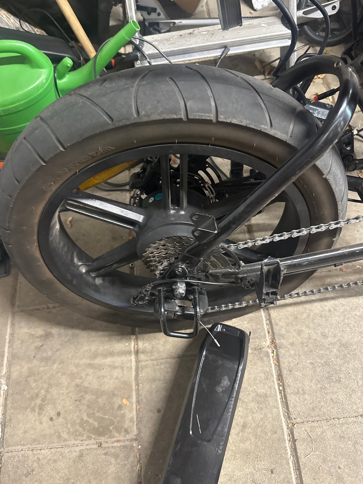 Fatbike motor met rode kabel 750 watt, Gebruikt, Ophalen, Wiel, Fatbike
