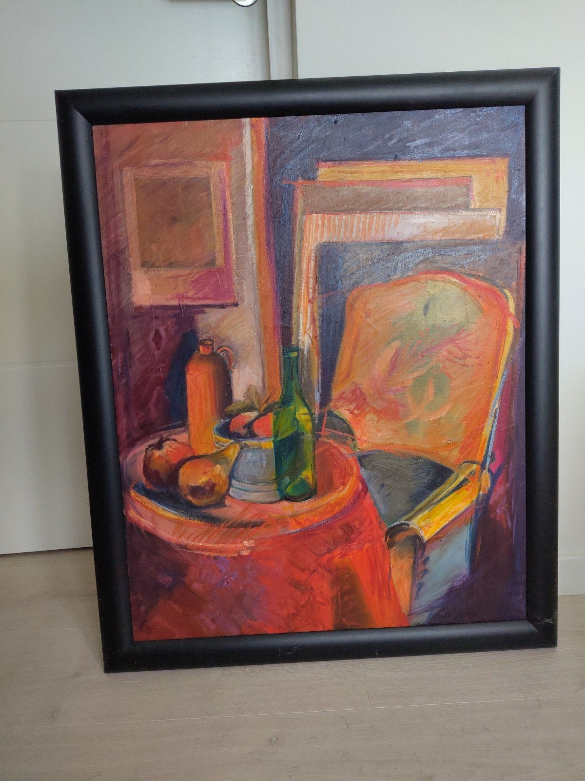 schilderij acrylverf met lijst, Ophalen