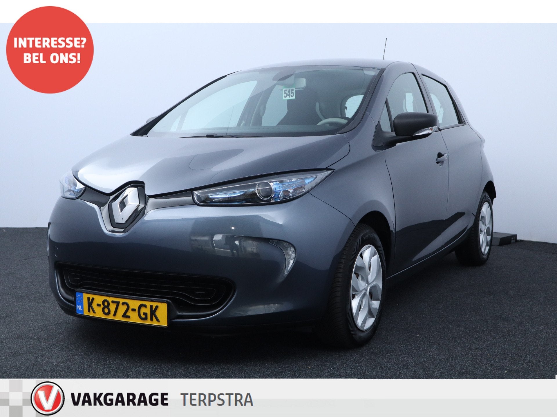 Renault ZOE R90 Life 41 kWh/ HUURACCU!/ Clima/ Cruise/ Elek., Auto's, Stof, Gebruikt, Zwart, 1455 kg