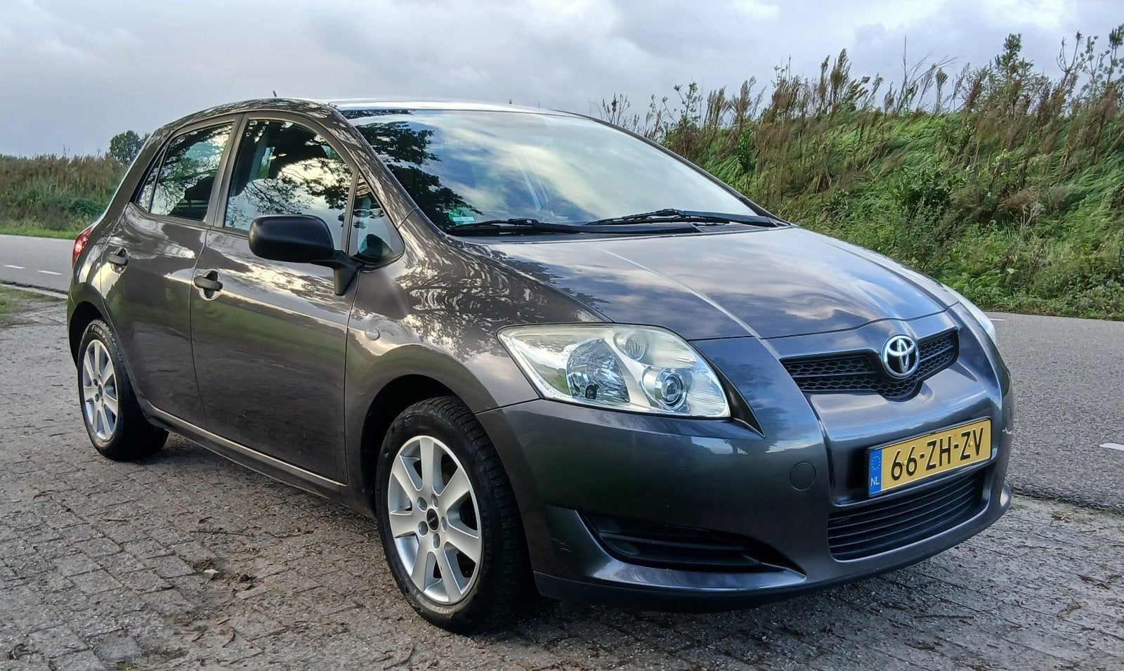 Toyota Auris 1.4 16V Vvt-i 5DR Terra 2008 Grijs met trekhaak, Auto's, Voorwielaandrijving, 1398 cc, 4 cilinders, Handgeschakeld