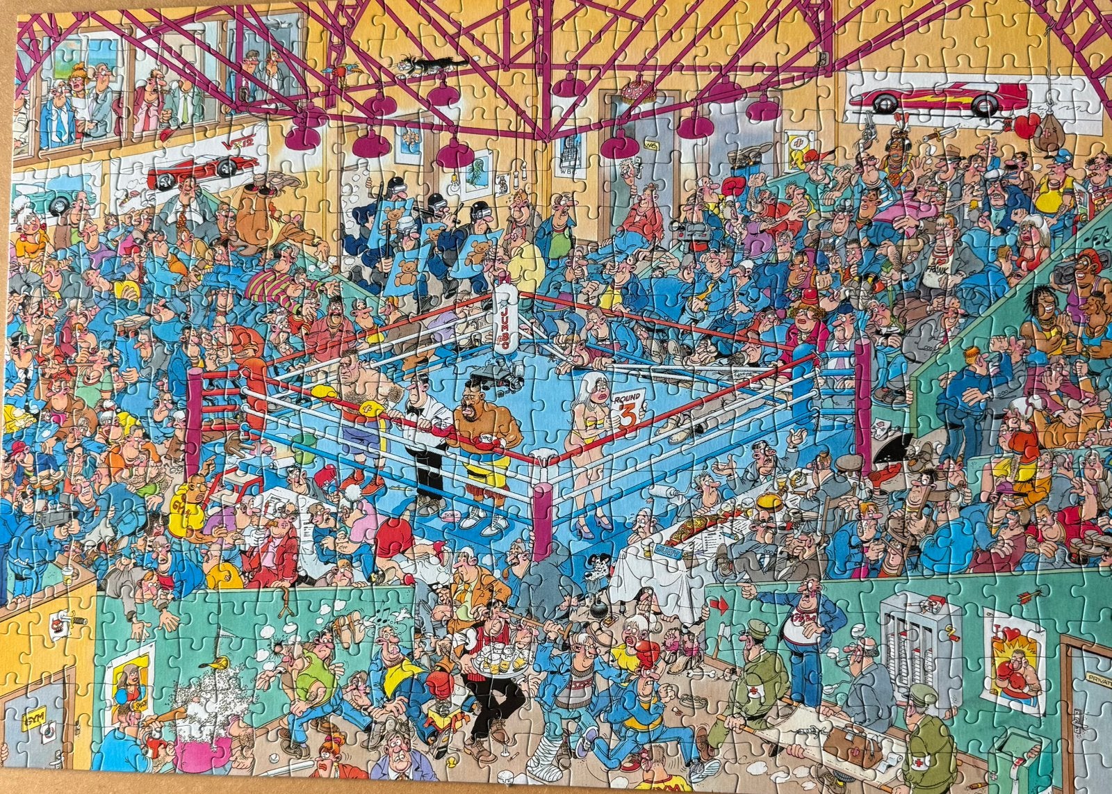JVH 500 stukjes Bokswedstrijd, Ophalen of Verzenden, 500 t/m 1500 stukjes, Zo goed als nieuw