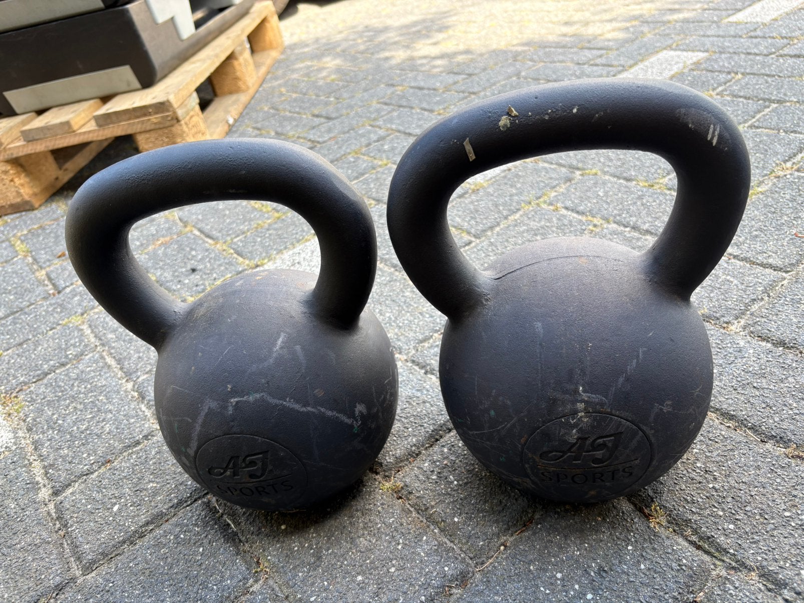 2 x 24 kg kettlebells kettlebell gewichten, Sport en Fitness, Ophalen, Gebruikt, Gewichten, Kettlebells