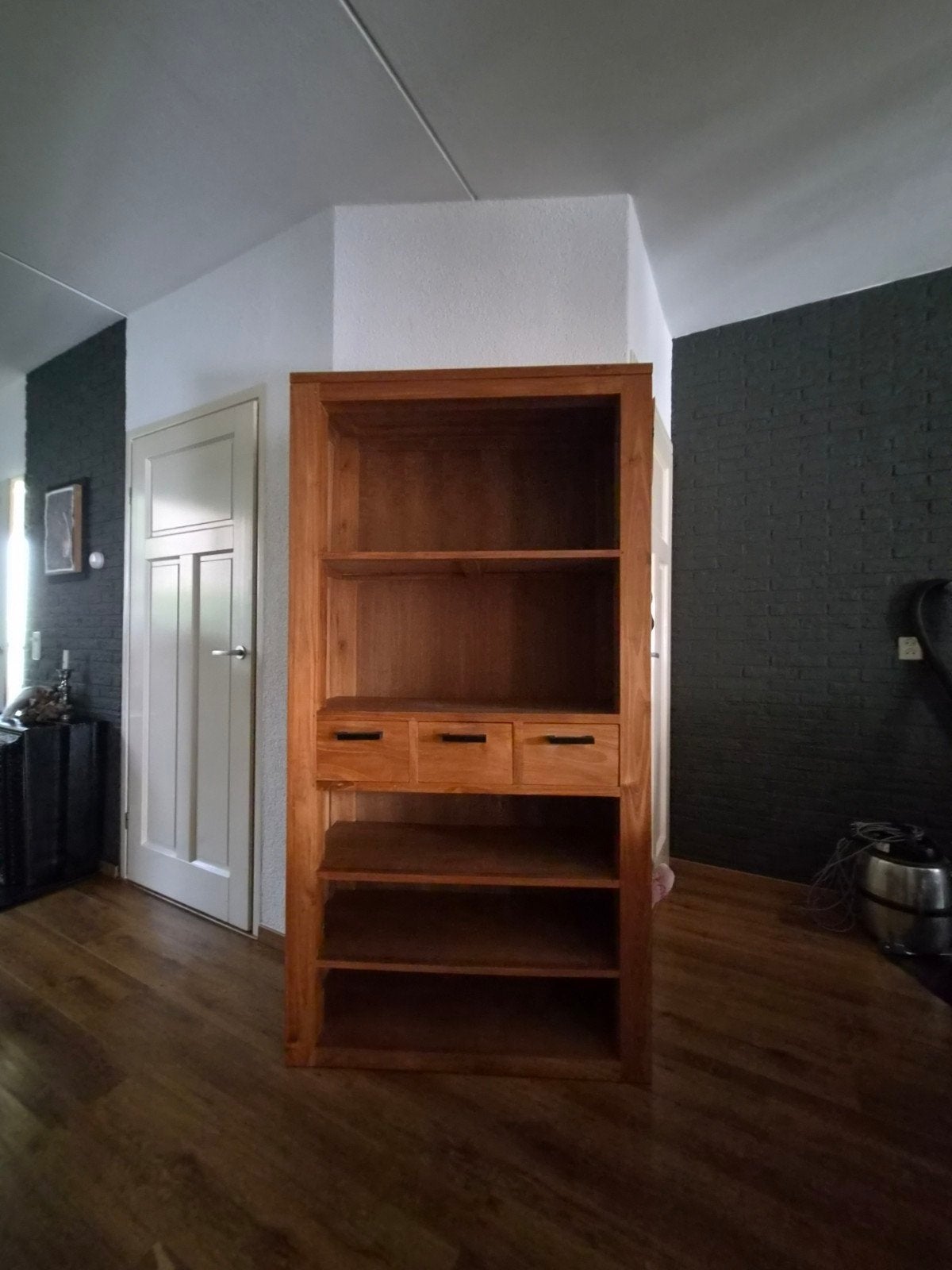 Teak houten boekenkast (Vaste prijs €55), Huis en Inrichting, Ophalen, Met plank(en), Gebruikt, Teakhout
