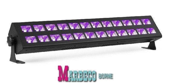 LED UV bar 2x12 LEDs, UV balk, LED UV armatuur 24 leds