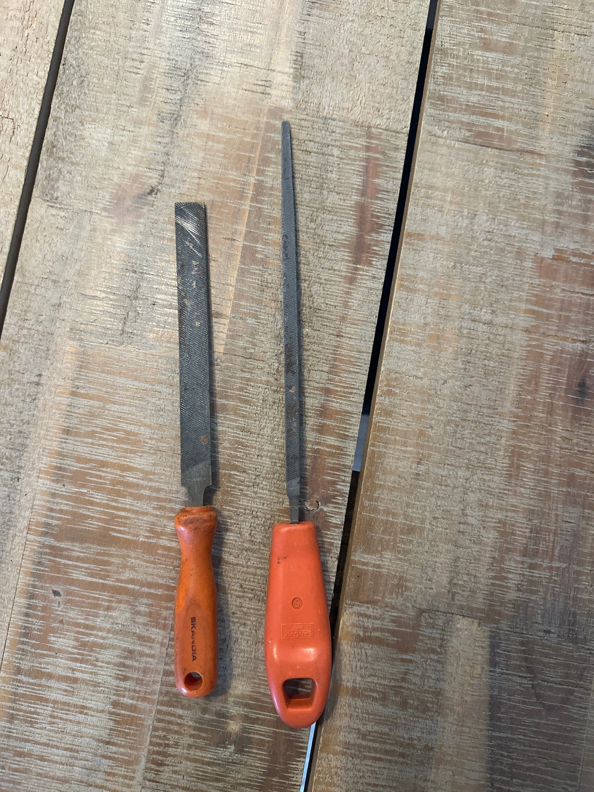 Set van 2 vijlen: Skandia en Sandvik, Ophalen of Verzenden, Gebruikt, Vijl/Rasp, Skandia
