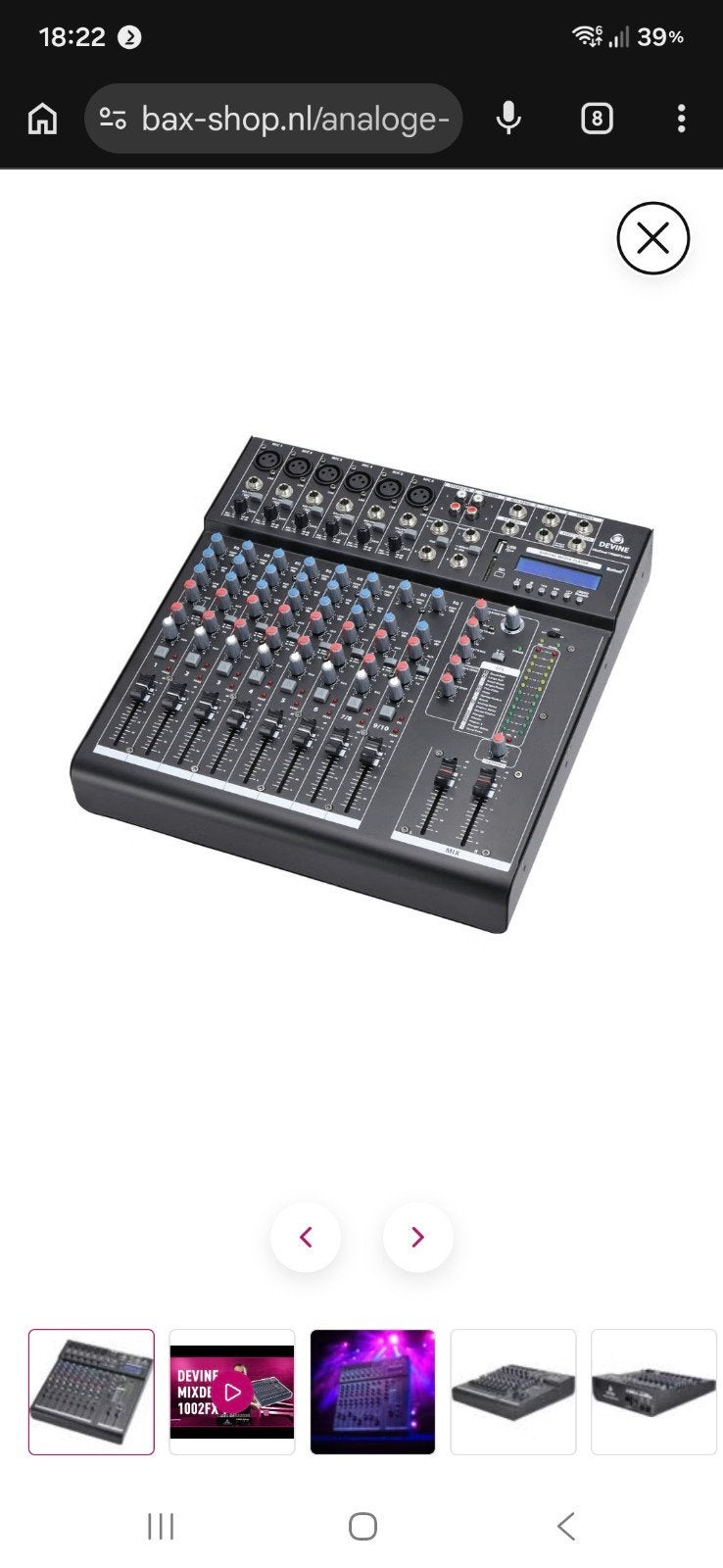 behringer mengpaneel, Ophalen of Verzenden, Zo goed als nieuw, Audio