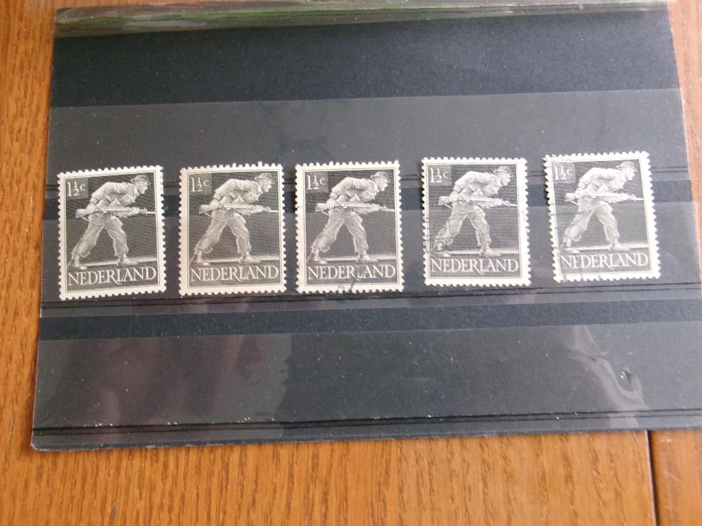 1944 - 5 bevrijdingszegels 1,5 ct (983b), Postzegels en Munten, Verzenden, Gestempeld
