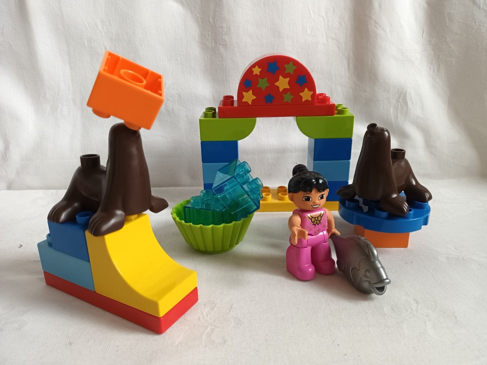 Duplo set 10503 Circus show circusshow zeeleeuwen  Compleet, Ophalen of Verzenden, Zo goed als nieuw, Duplo, Complete set