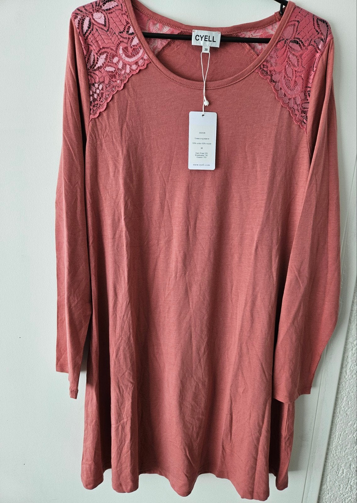 Cyell pyjamashirt lange mouwen met kant - Nieuw met kaartje, Cyell, Ophalen of Verzenden, Nieuw, Maat 38/40 (M)