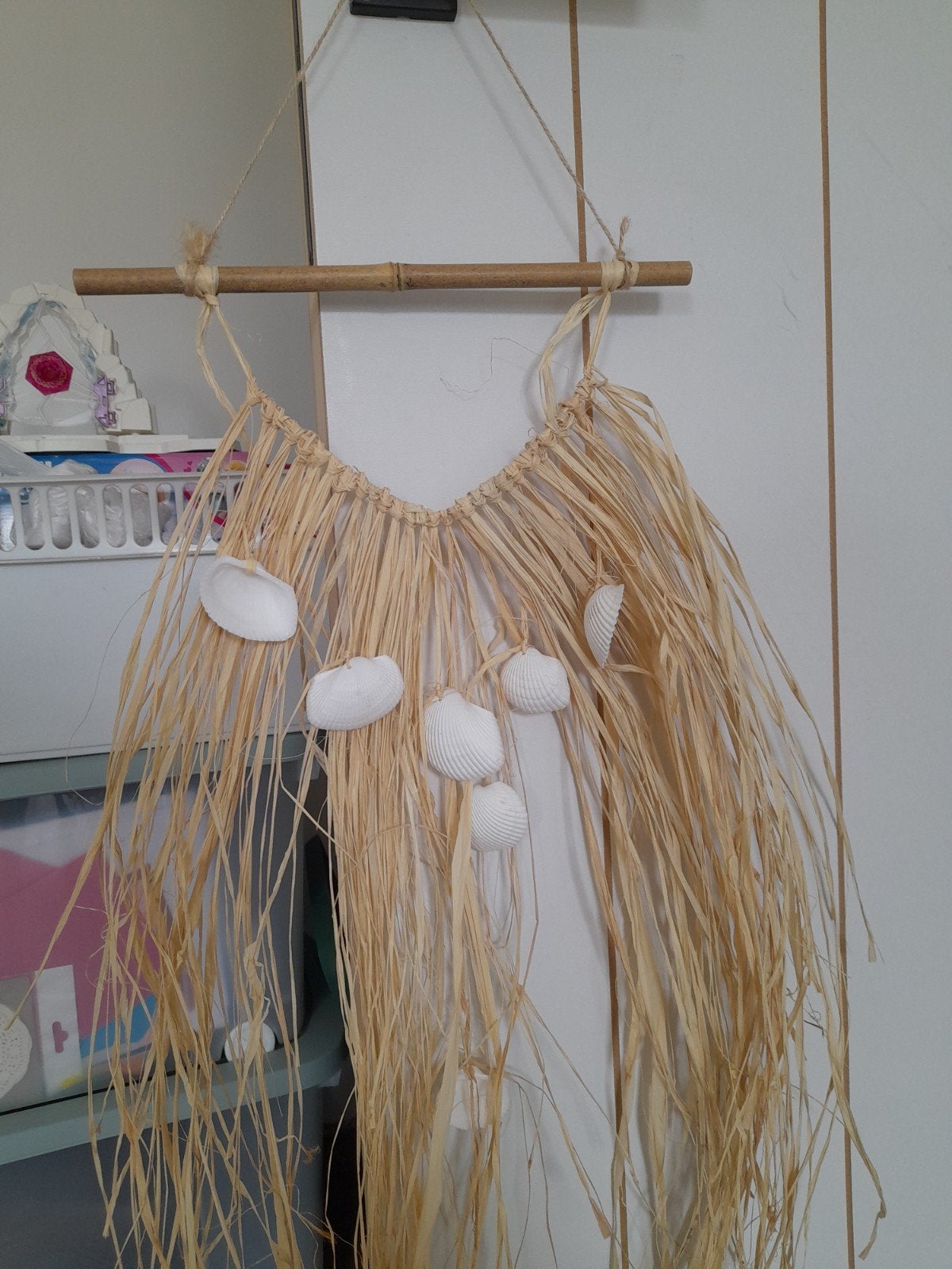 Nieuw Ibiza Boho Style wand Raffia schelpenhanger, Beige, Nieuw, Ophalen of Verzenden, Natuurlijk materiaal