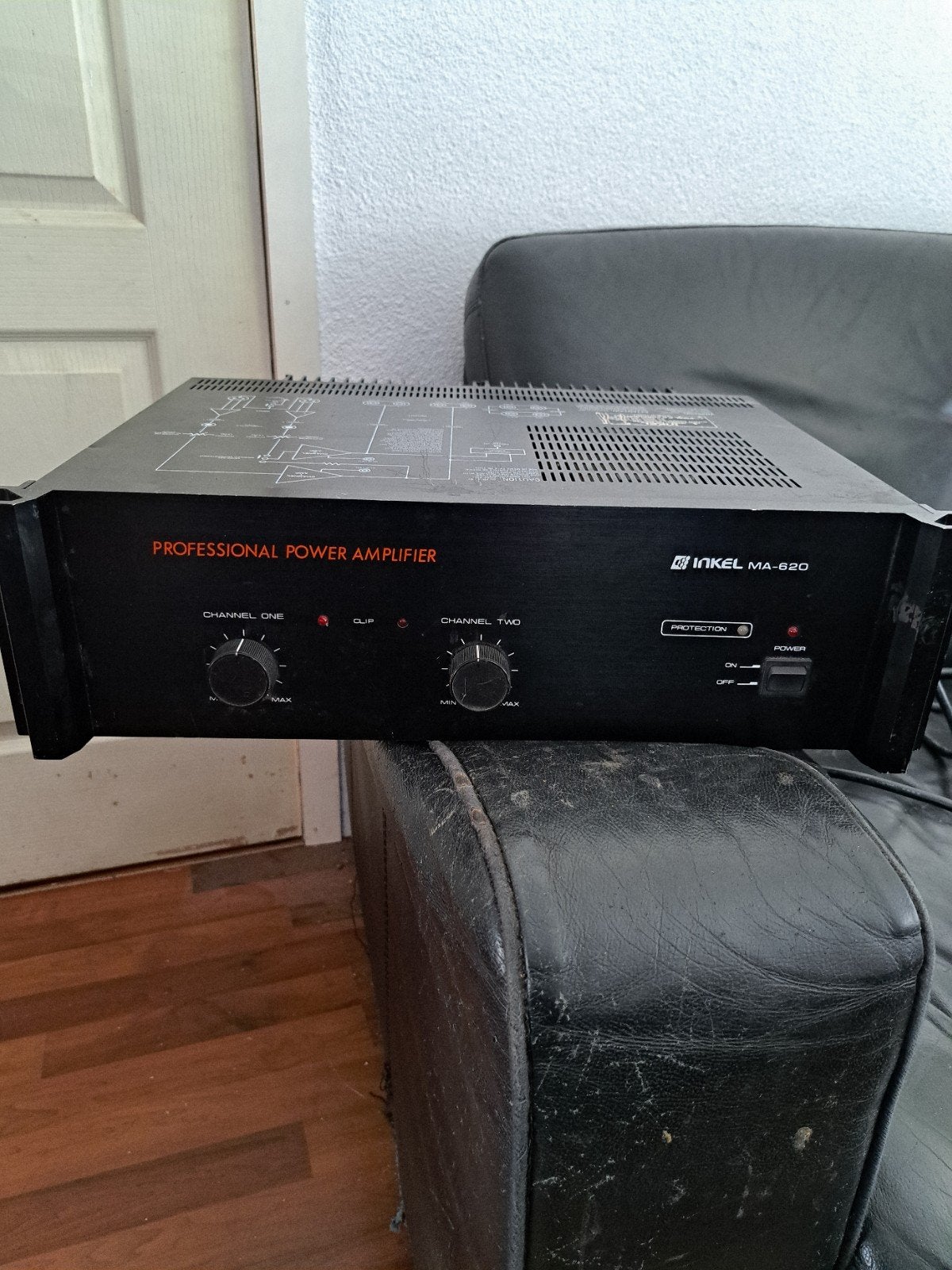 Inkel MA-620 Professionele Eindversterker, Gebruikt, 120 watt of meer, Stereo, Ophalen