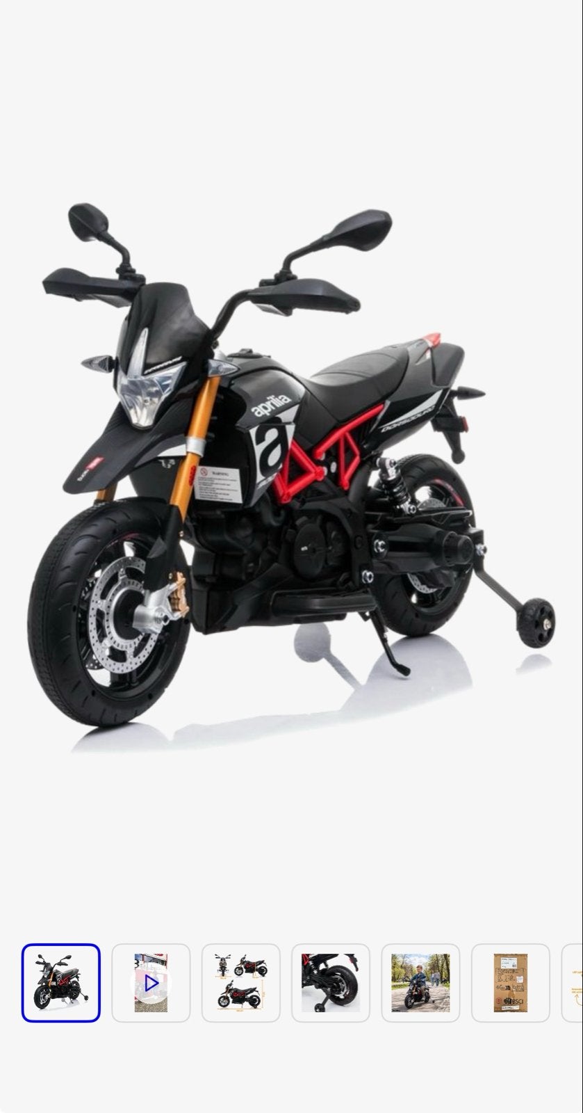 Aprilia Dorsoduro 900 Elektrische Kindermotor 3-6 jaar, Gebruikt