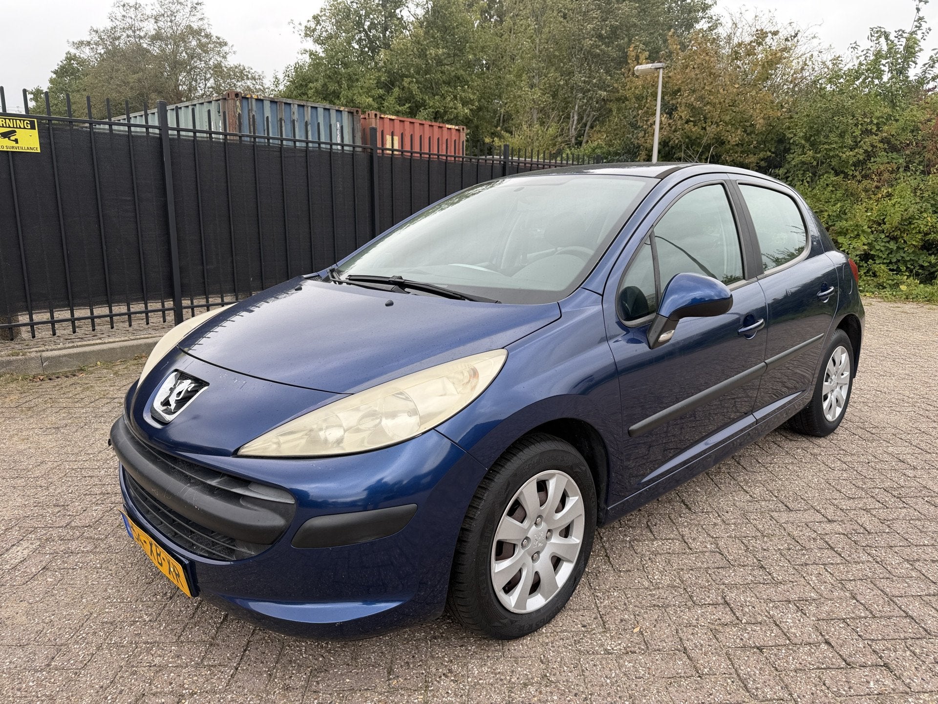 Peugeot 207 1.4-16V X-line 5 Drs Airco (bj 2007), Voorwielaandrijving, Zwart, 4 cilinders, Blauw