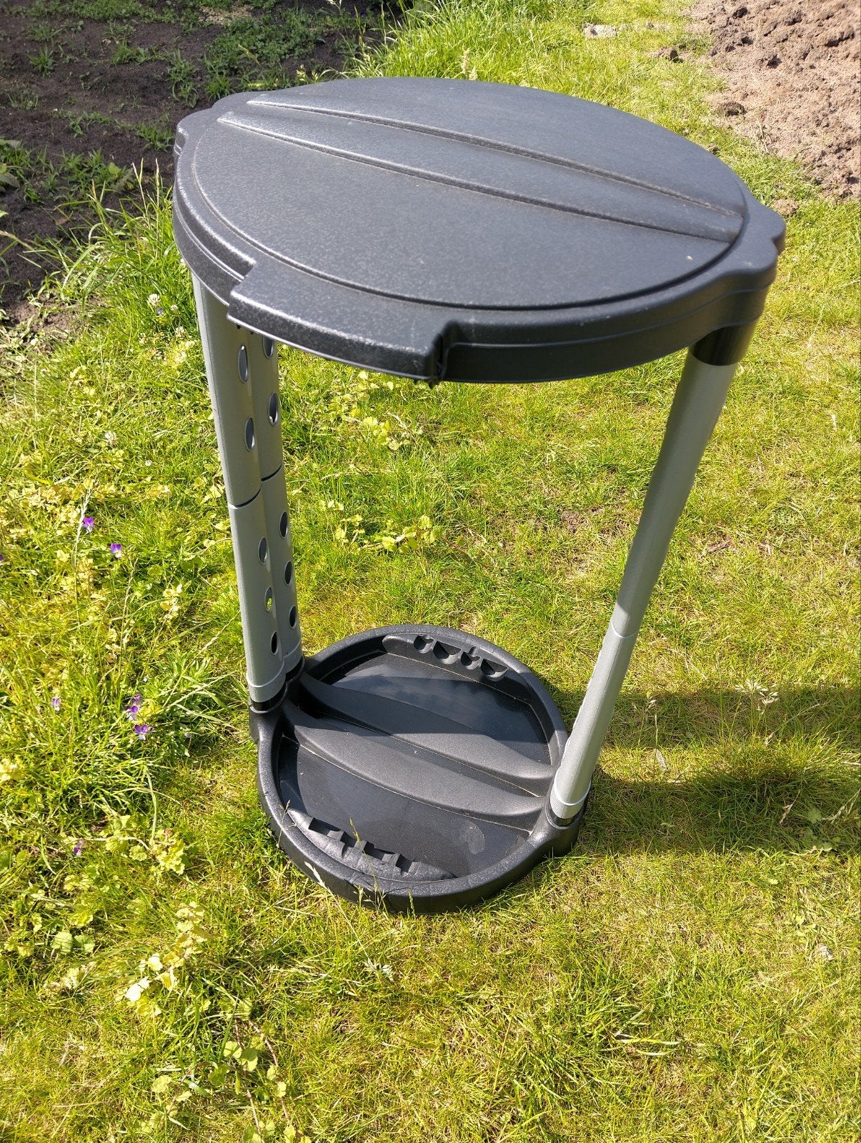 Opvouwbare camping afvalzakhouder, Ophalen, Gebruikt