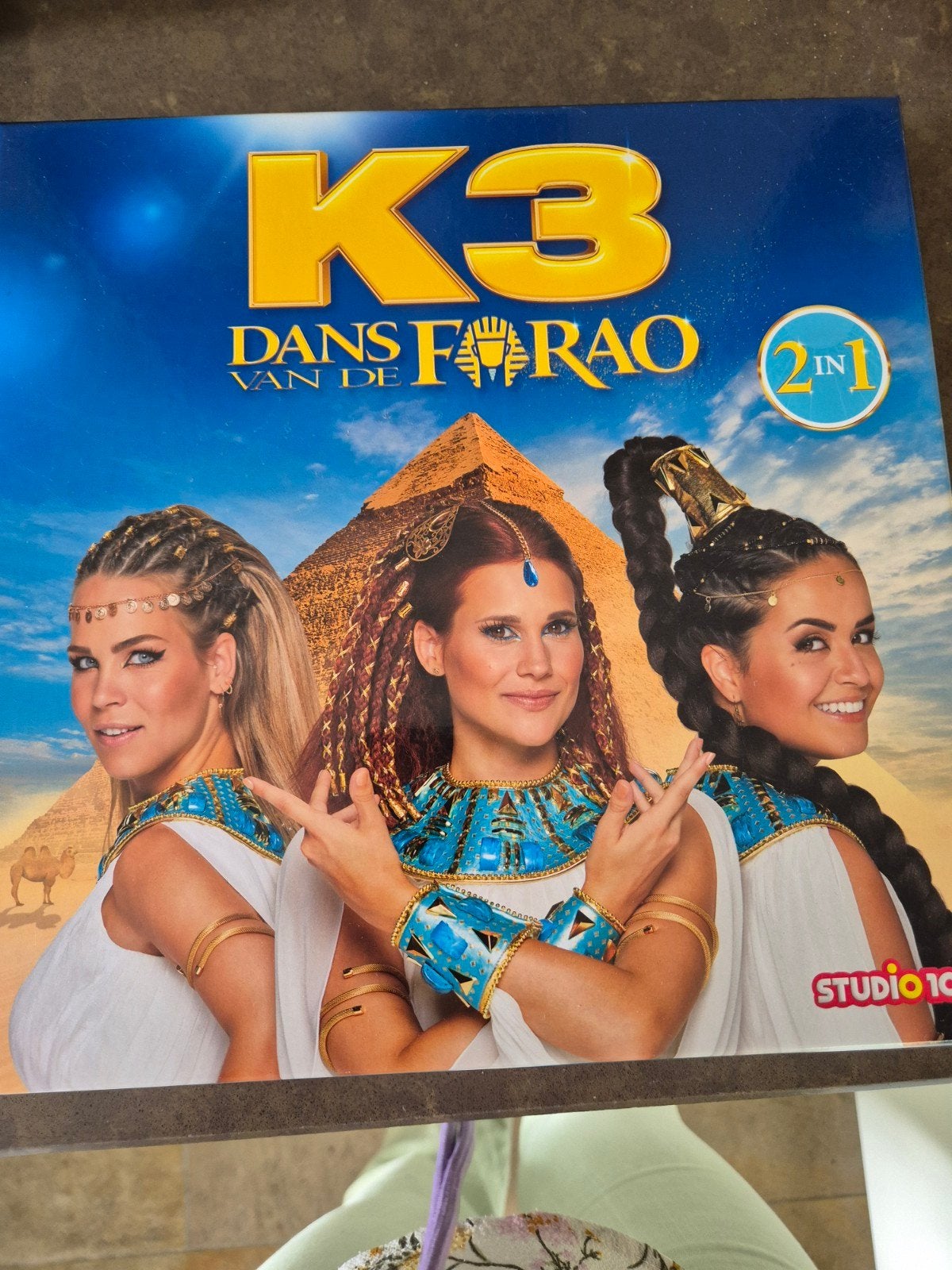 K3 Dans van de Farao 2-in-1 Bordspel, Een of twee spelers, Ophalen of Verzenden, Zo goed als nieuw, Studio 100