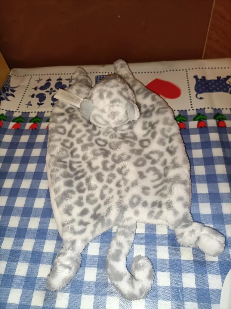 Happy Horse Panther Peppy knuffeldoekje grijs met wit, Ophalen of Verzenden, Zo goed als nieuw