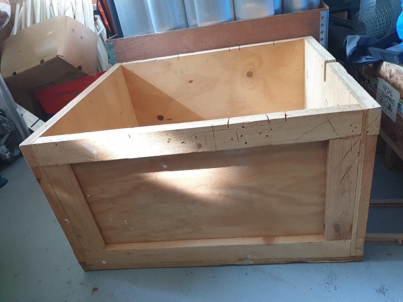 Houten XL transportkist opberger/tafel/lounge 67x76x42.5cm, Ophalen, 50 tot 75 cm