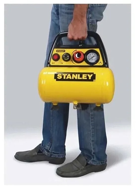 STANLEY – DN200/8/6 Luchtcompressor – 8 bar – Olievrij + acc, Ophalen, Zo goed als nieuw