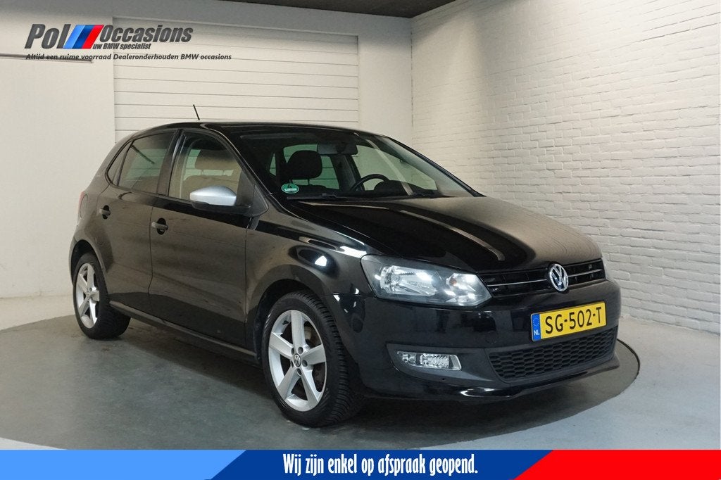 Volkswagen Polo 1.2 TSI Cruise ctrl | Stoelverwarming | Blac, Voorwielaandrijving, Euro 5, Stof, Zwart