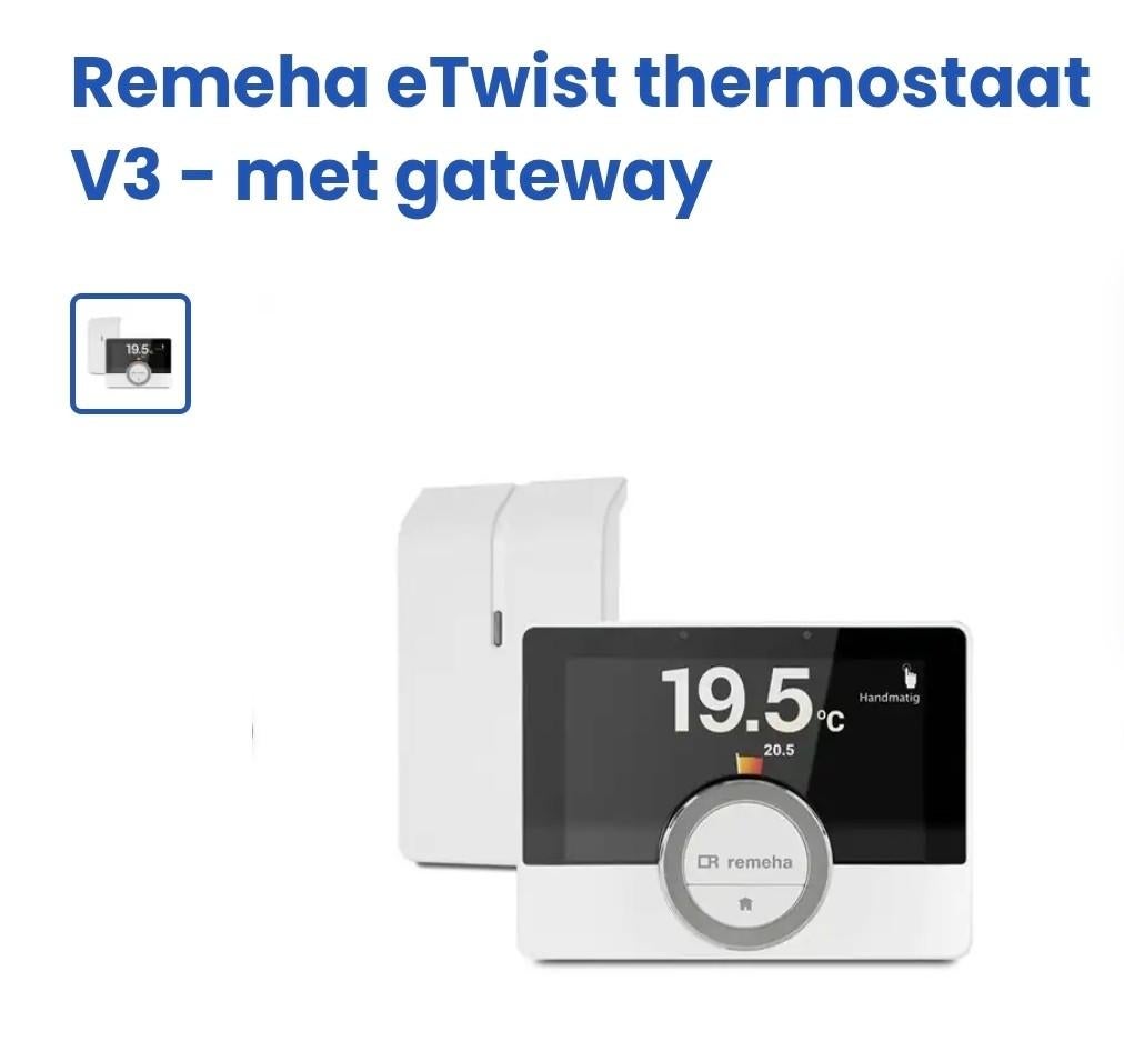 Remeha eTwist thermostaat V3 - met gateway, Ophalen of Verzenden