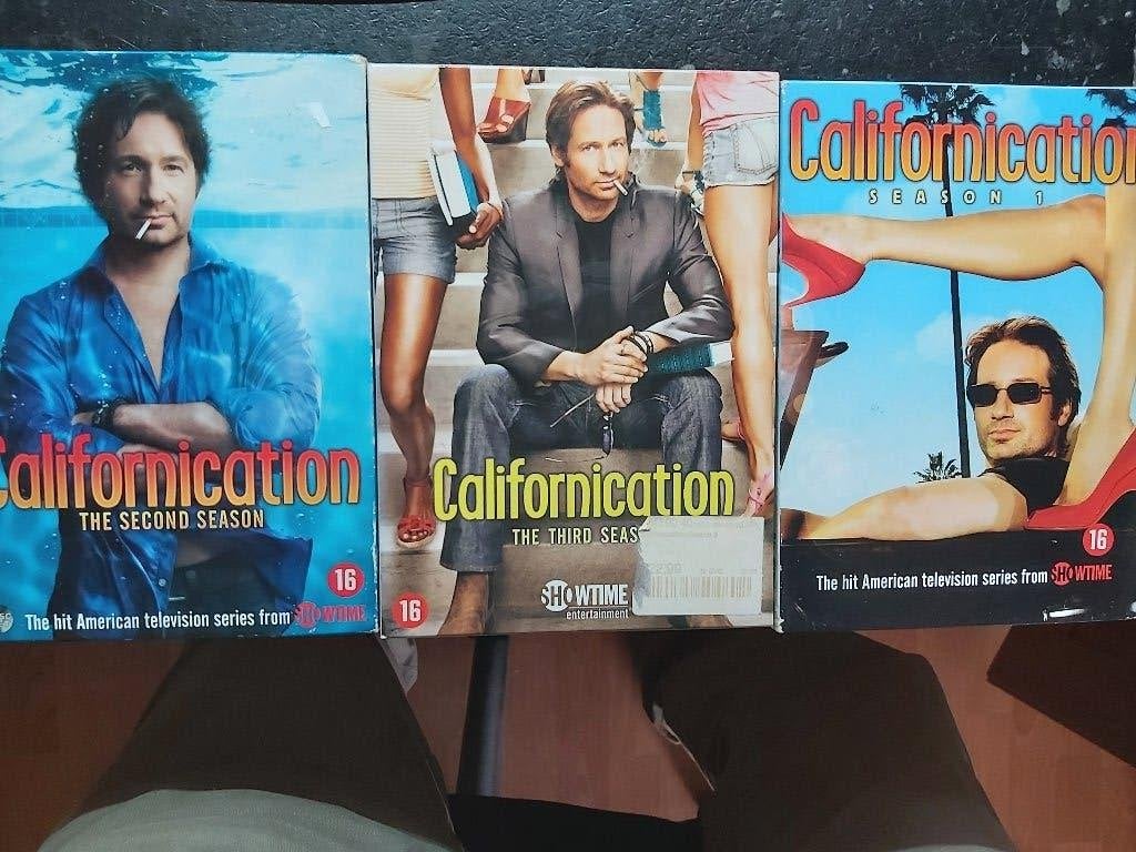 californication  1   2   en 3, Cd's en Dvd's, Dvd's | Tv en Series, Vanaf 9 jaar, Ophalen of Verzenden, Zo goed als nieuw, Drama