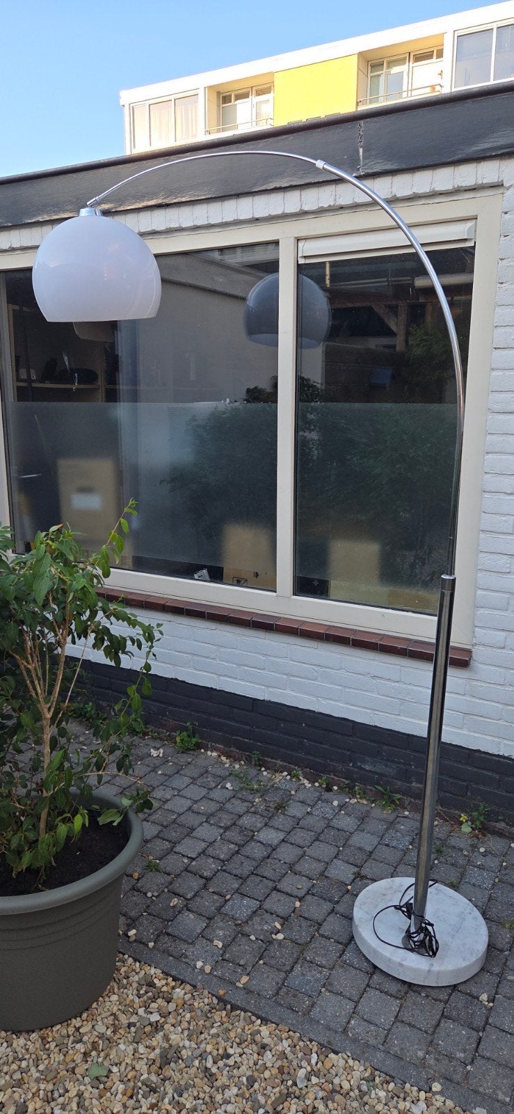 Moderne overspanningslamp voor woonkamer - Booglamp, Huis en Inrichting, Lampen | Vloerlampen, Ophalen, Gebruikt, 200 cm of meer