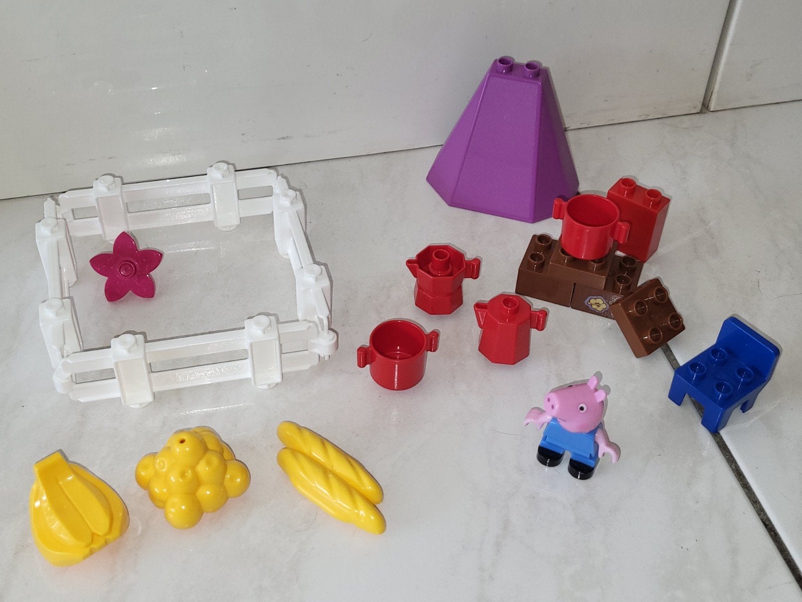 Set bouwstenen met Peppa Pig, Gebruikt, ., Ophalen of Verzenden, .