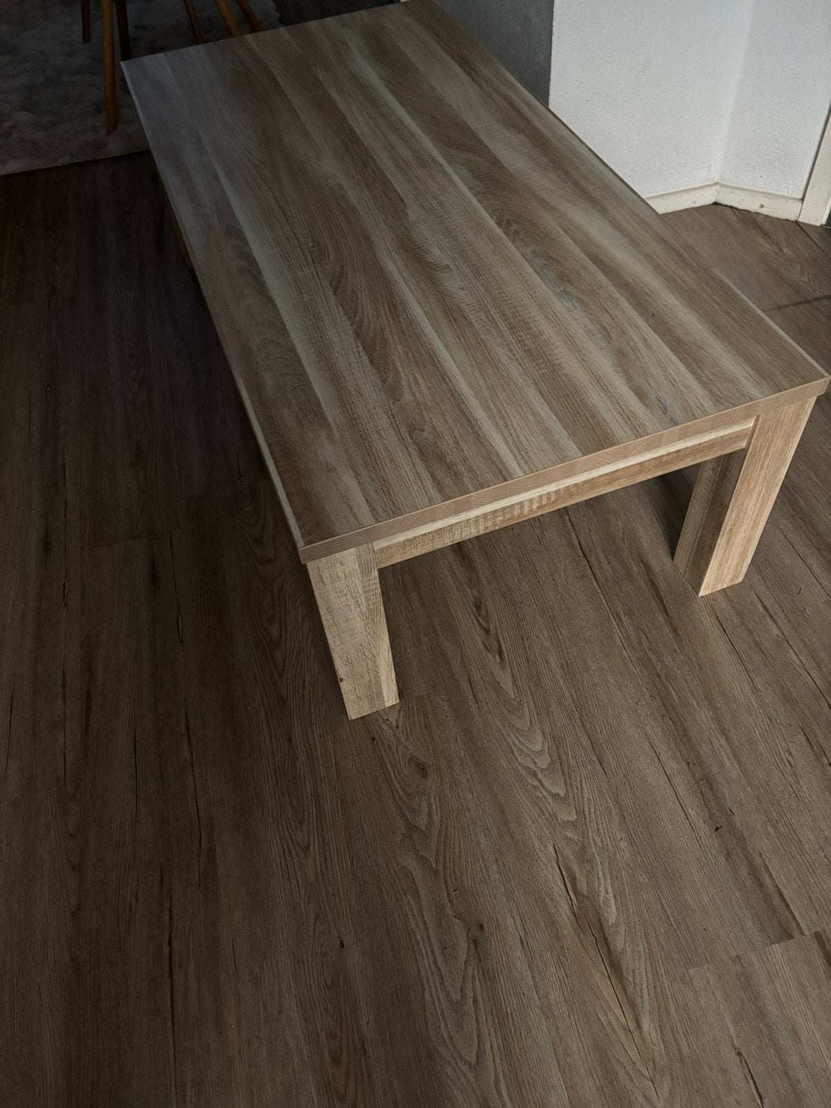 Salontafel met houtlook - Zo goed als nieuw, Ophalen, 100 tot 150 cm, 50 tot 100 cm, Zo goed als nieuw