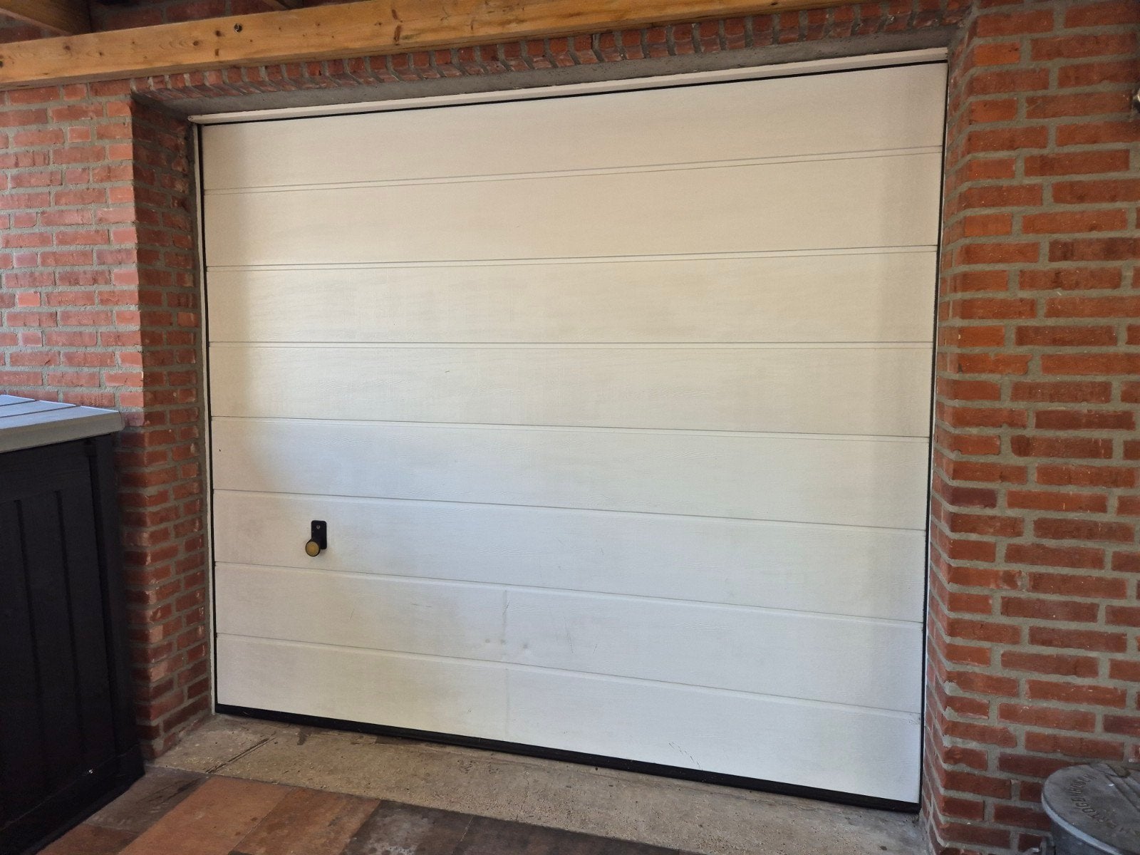 garage deur elektrische met afstandsbediening, Gebruikt, 200 cm of meer, Wit, Ophalen of Verzenden