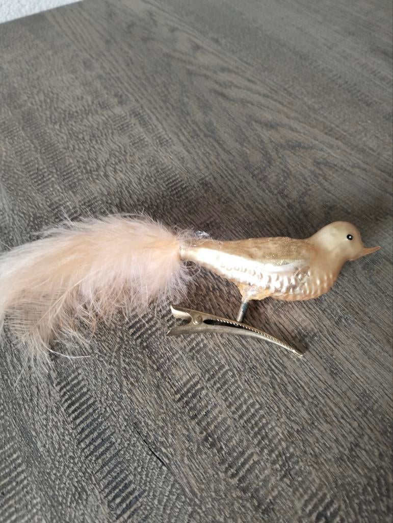 Vintage kerstversiering - vogeltje- kerst ornament, Diversen, Kerst, Ophalen of Verzenden, Gebruikt
