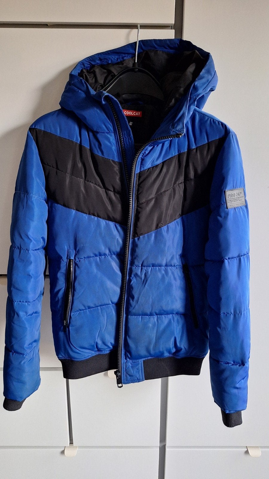 Winterjas blauw/zwart, maat 158/164, Ophalen of Verzenden, Nieuw, Jongen, Jas