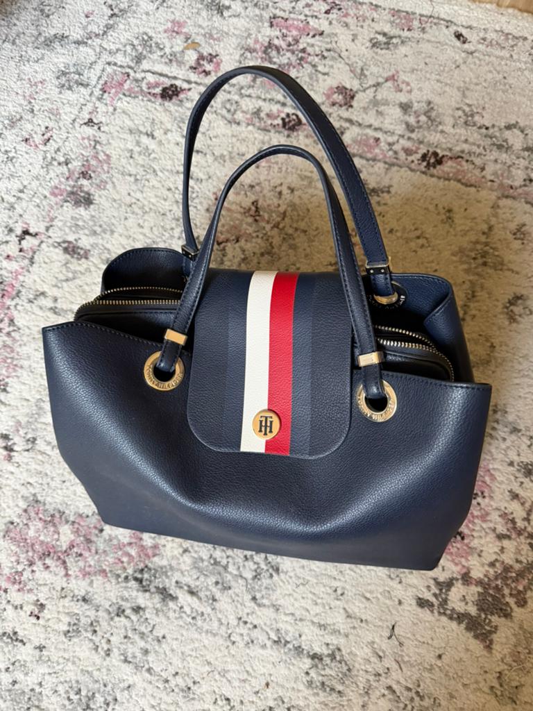 Tommy Hilfiger handtas blauw als nieuw, Ophalen of Verzenden, Zo goed als nieuw, Blauw, Handtas
