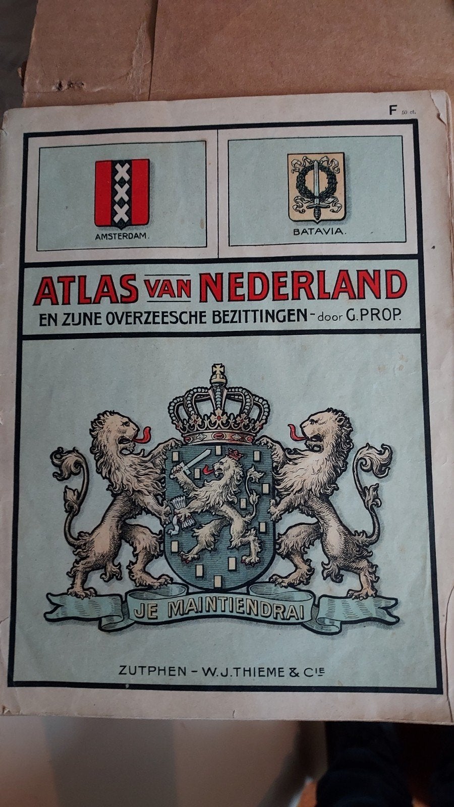Atlas van Nederland en Overzeese Bezittingen - G. Prop, Gelezen, Overige atlassen, 1800 tot 2000, Nederland