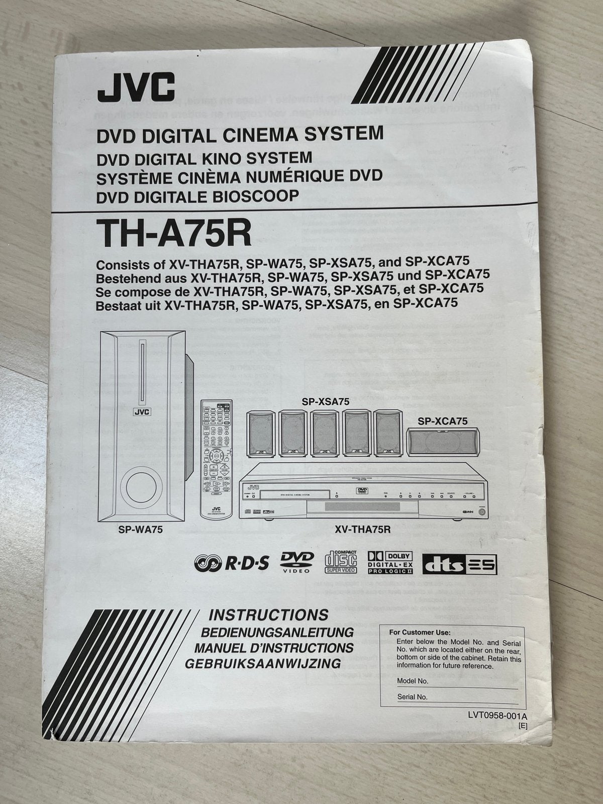 Goed werkend JVC Home Cinema-Set, Ophalen, JVC, 70 watt of meer, Zo goed als nieuw