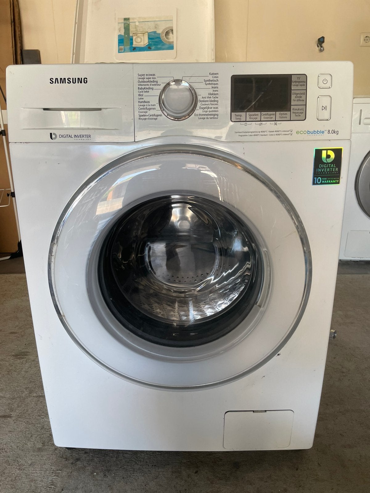 Samsung Wasmachine WF81F5E5P4WEN - defect voor onderdelen, Ophalen, Gebruikt, 1200 tot 1600 toeren, 85 tot 90 cm